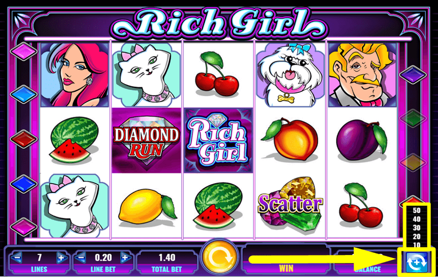 Rich Girl VERWENDEN SIE DIE AUTOPLAY-FUNKTION.
