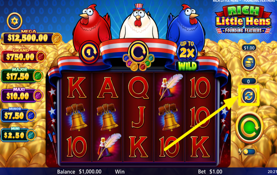 Rich Little Hens Founding Feathers CHOISISSEZ LES TOURS AUTOMATIQUES.