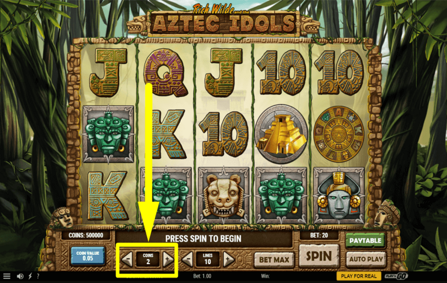 Rich Wilde And The Aztec Idols FAITES VOTRE PARI.