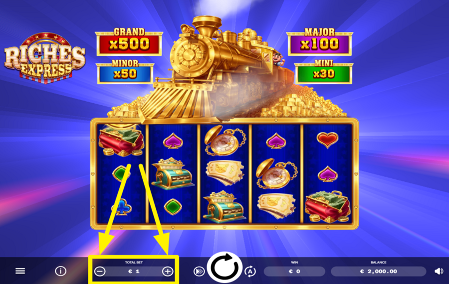 Riches Express DETERMINE YOUR STAKE AMOUNT.