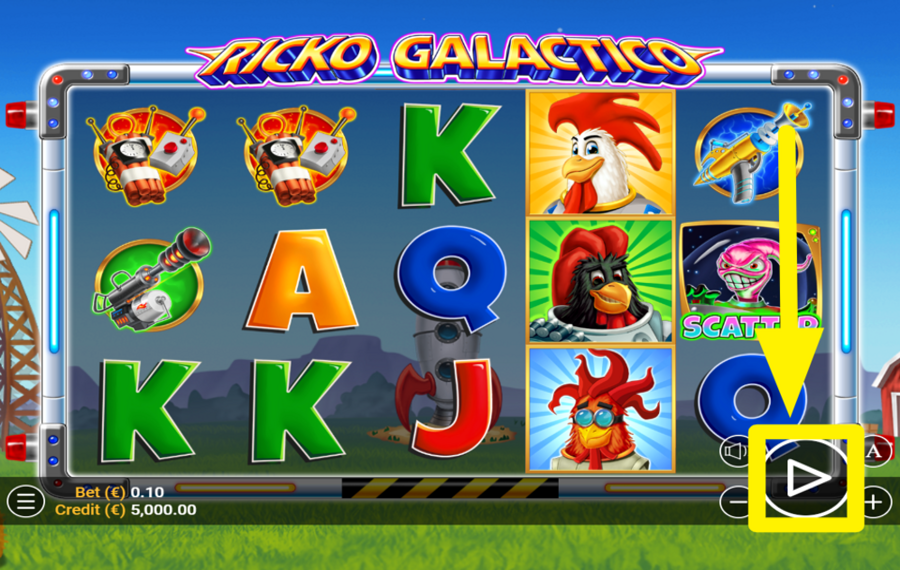 Ricko Galactico SPIN THE REELS.