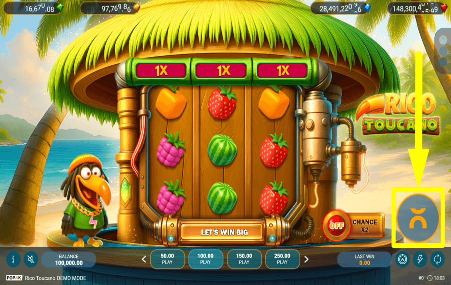Rico Toucano COMIENCE A JUGAR.