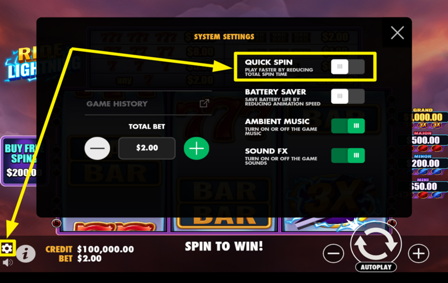 Ride The Lightning ACCELERATE THE SPINS.