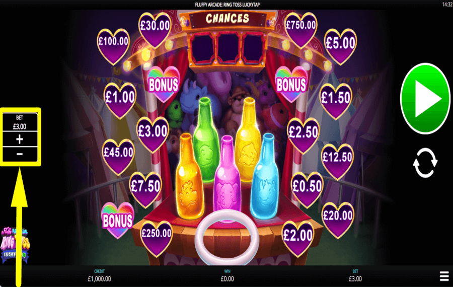 Ring Toss LuckyTap ОПРЕДЕЛИТЕ СВОЮ СТАВКУ.