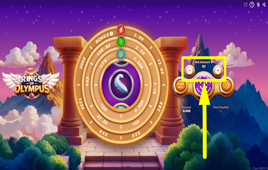 Rings of Olympus CHOOSE THE STAKE.