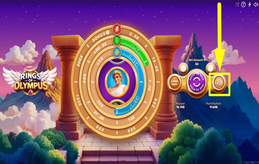 Rings of Olympus CONSIDER THE PAYOUT.