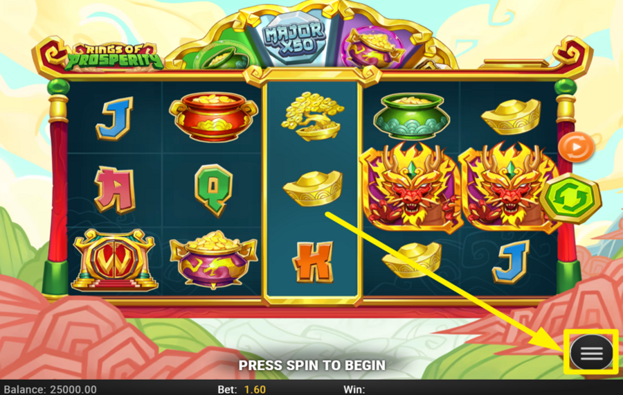 Rings of Prosperity Weisen Sie einen Einsatzwert zu.