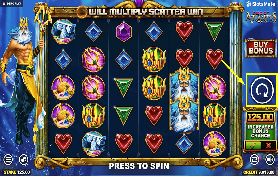Rise of Atlantis Click/ tap the “Spin” button.