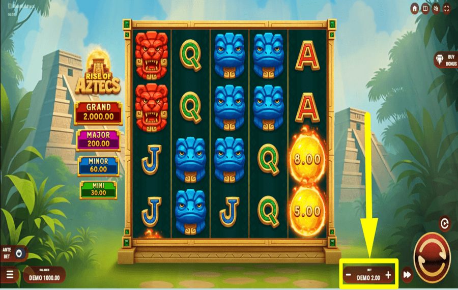 Rise of Aztecs ВЫБЕРИТЕ СВОЮ СТАВКУ.