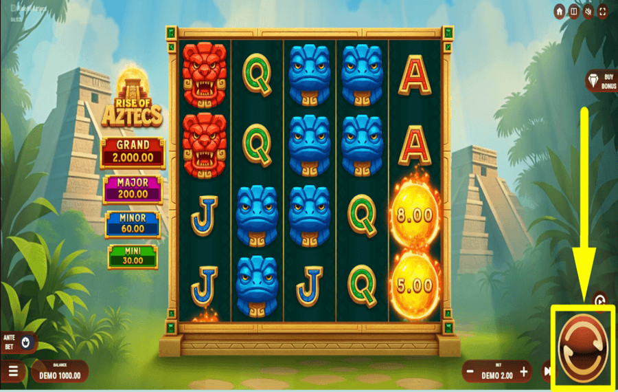 Rise of Aztecs НАЧНИТЕ ИГРАТЬ В АЗАРТНЫЕ ИГРЫ.