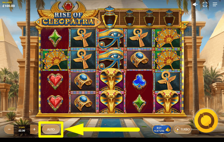 Rise of Cleopatra SPIN AUTOMATICALLY.