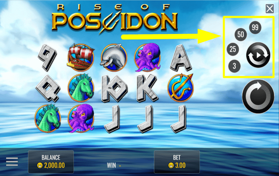 Rise of Poseidon CHOISISSEZ LES TOURS AUTOMATIQUES.