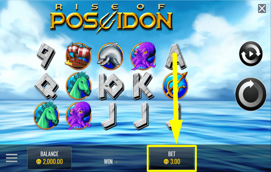 Rise of Poseidon SÉLECTIONNEZ LA MISE TOTALE.