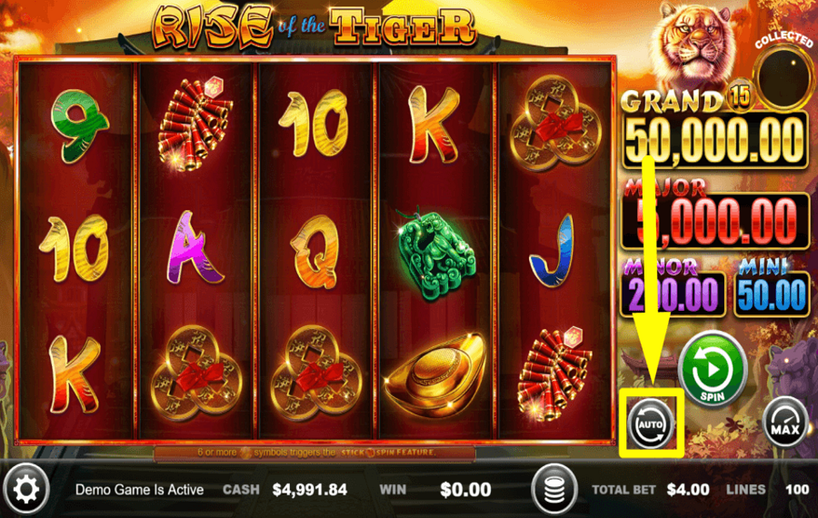 Rise of the Tiger GIRAR AUTOMÁTICAMENTE.