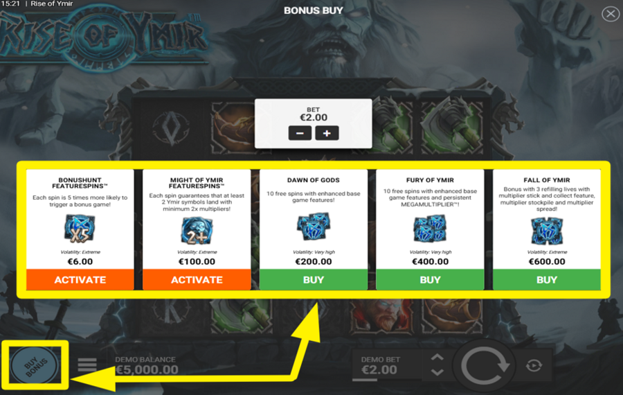 Rise of Ymir UNLOCK BONUS FEATURES.