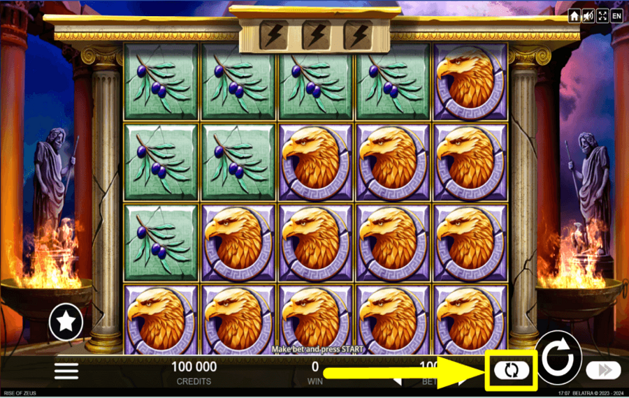 Rise of Zeus UTILIZA LA FUNCIÓN DE REPRODUCCIÓN AUTOMÁTICA.