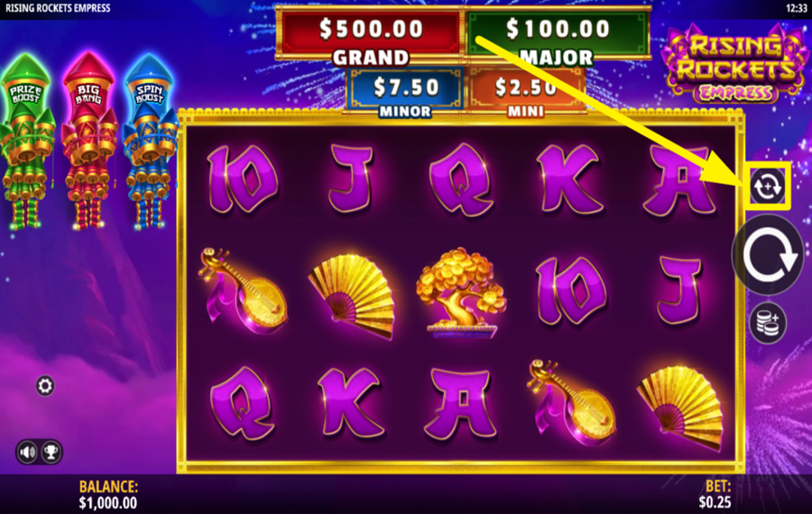 Rising Rockets Empress CHOISISSEZ LES TOURS AUTOMATIQUES.