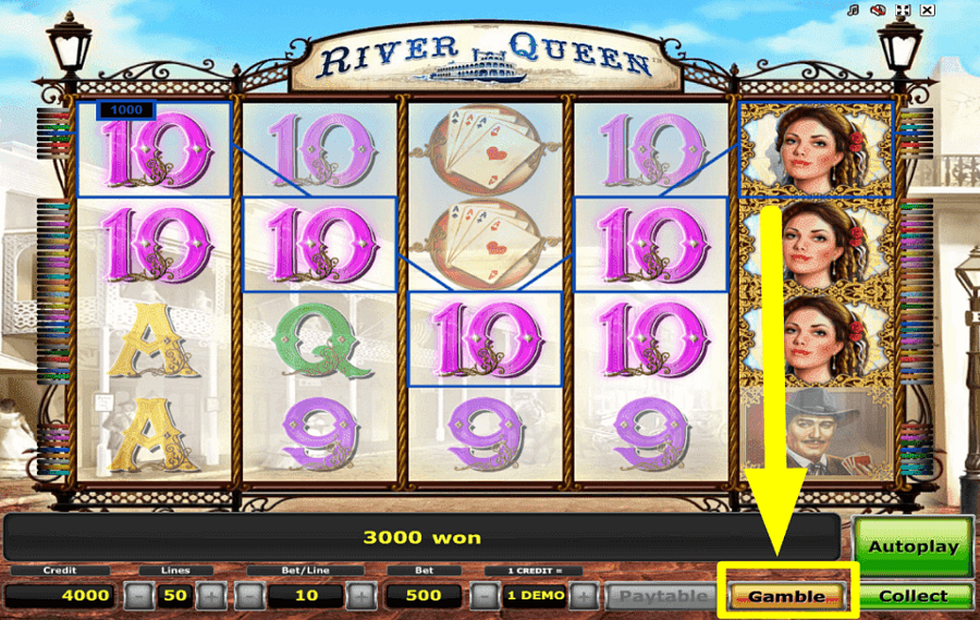 River Queen AKTIVIEREN SIE DIE „GAMBLE“-FUNKTION