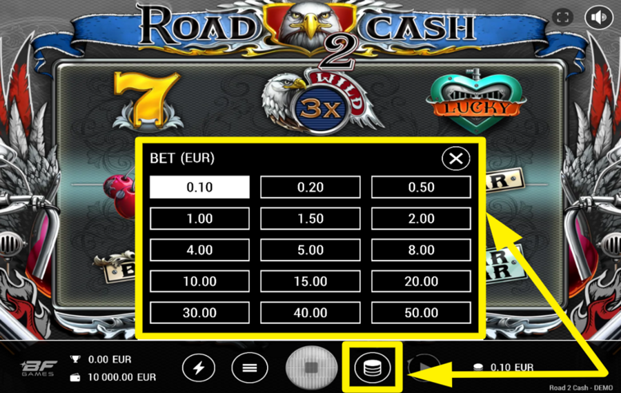 Road 2 Cash SET YOUR STAKE.