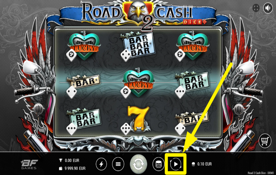 Road 2 Cash Dice ИСПОЛЬЗУЙТЕ АВТОМАТИЗИРОВАННЫЕ ВРАЩЕНИЯ.