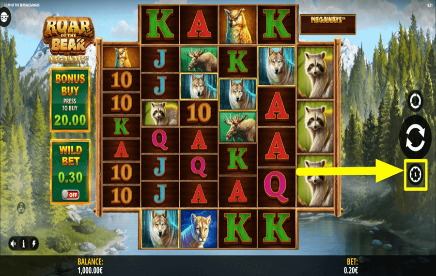 Roar of the Bear Megaways WÄHLEN SIE DEN GESAMTEN EINSATZ.