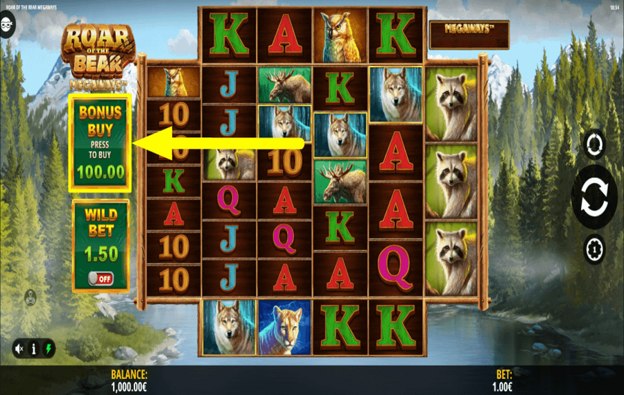 Roar of the Bear Megaways KAUFEN SIE DIE BONUSFUNKTION.