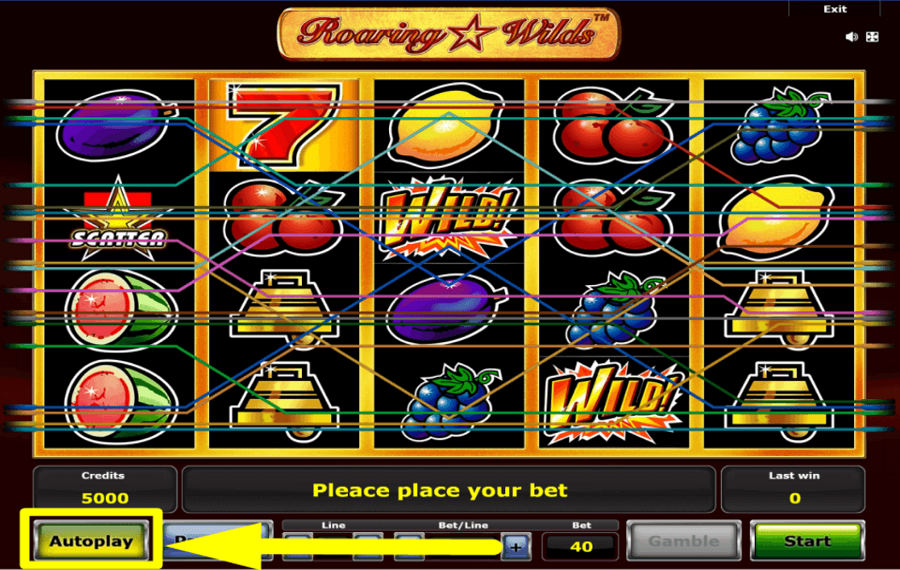 Roaring Wilds ACTIVATE AUTOMATIC SPINS.