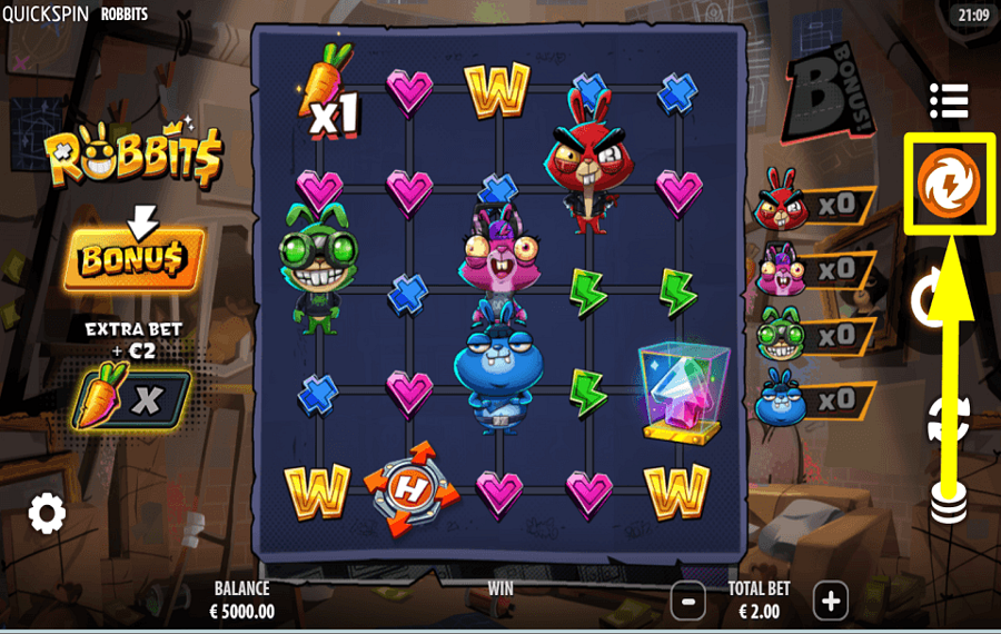 Robbits ACTIVER LE MODE TURBO.