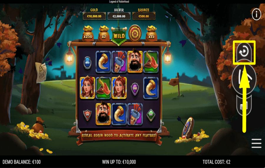 Robin Hood Riches TOURNER AUTOMATIQUEMENT.