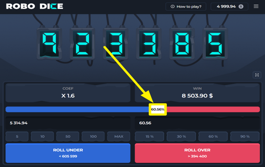 Robo Dice ПЕРЕТЯНИТЕ ПОЛЗУНОК.