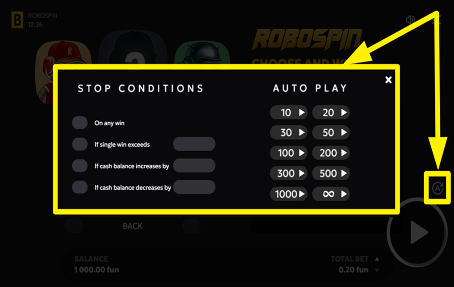 Robospin UTILIZE AUTOPLAY.