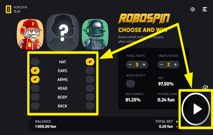 Robospin PLAY THE GAME.