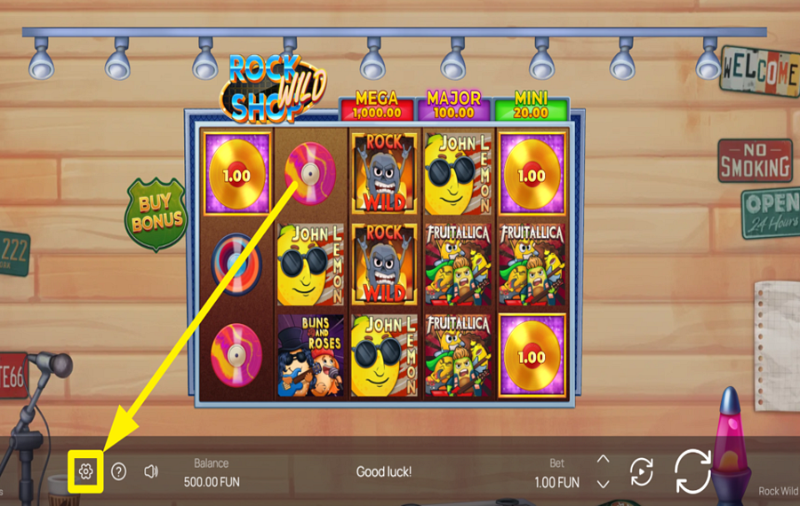Rock Wild Shop Hold and Win AUGMENTE LA VITESSE.