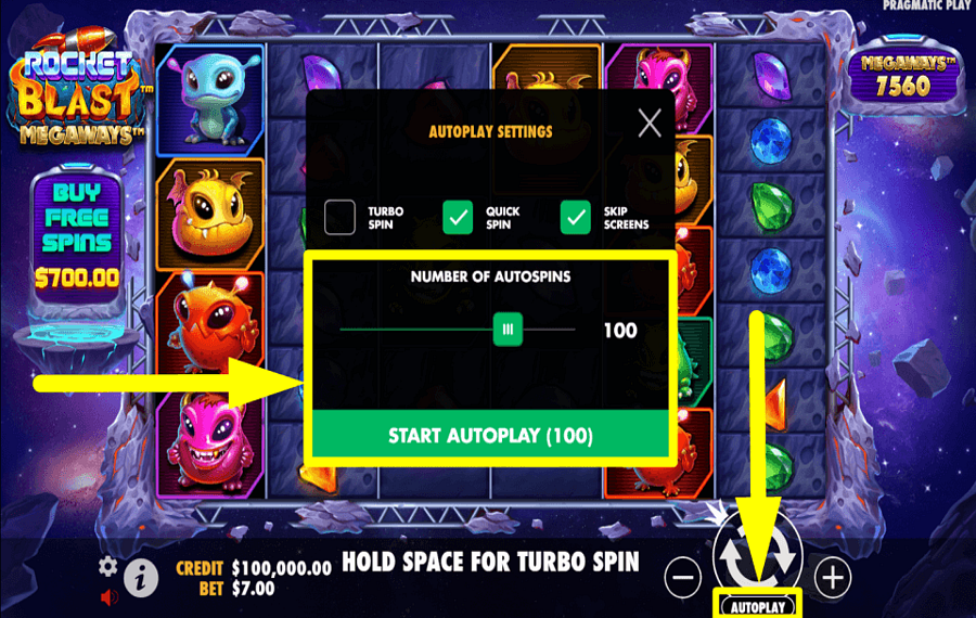 Rocket Blast Megaways ИСПОЛЬЗУЙТЕ ФУНКЦИЮ АВТОВОСПРОИЗВЕДЕНИЯ.