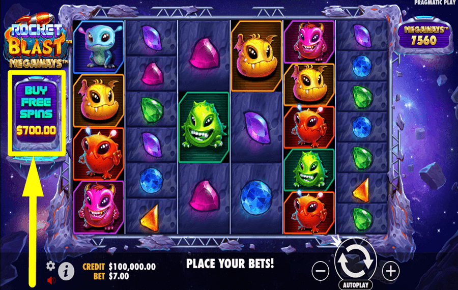 Rocket Blast Megaways КУПИТЬ БЕСПЛАТНЫЕ ВРАЩЕНИЯ.