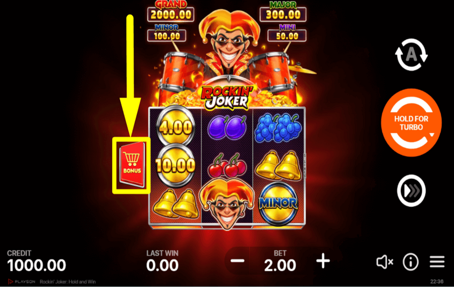 Rockin Joker Hold and Win SEIZE THE BONUS.