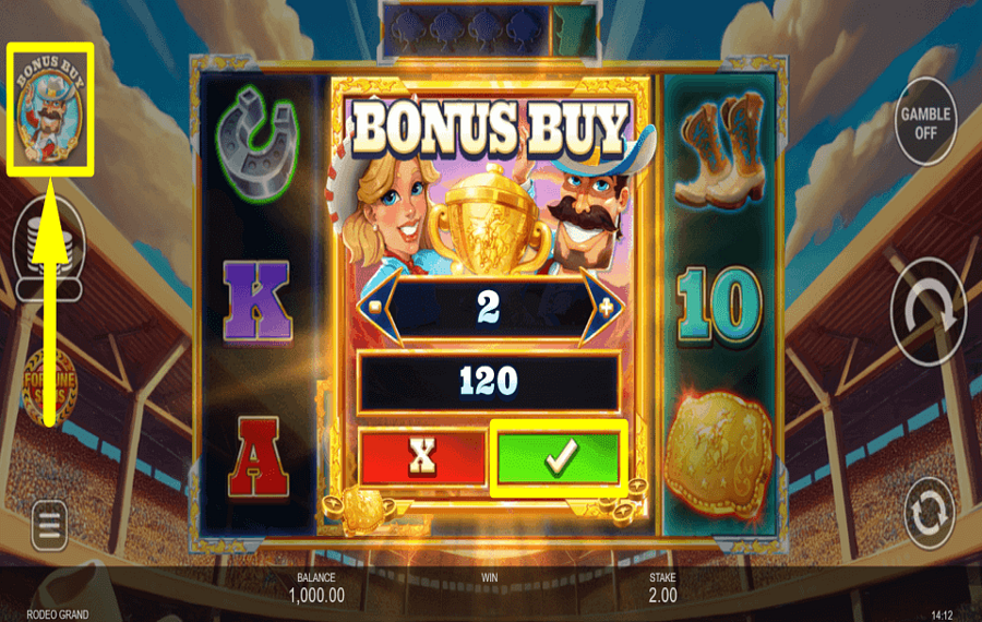 Rodeo Grand ACQUIRE THE BONUS.