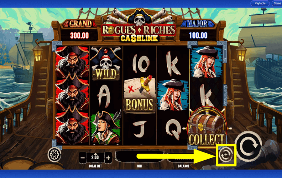 Rogues Riches Cashlink ACTIVER LA LECTURE AUTOMATIQUE.