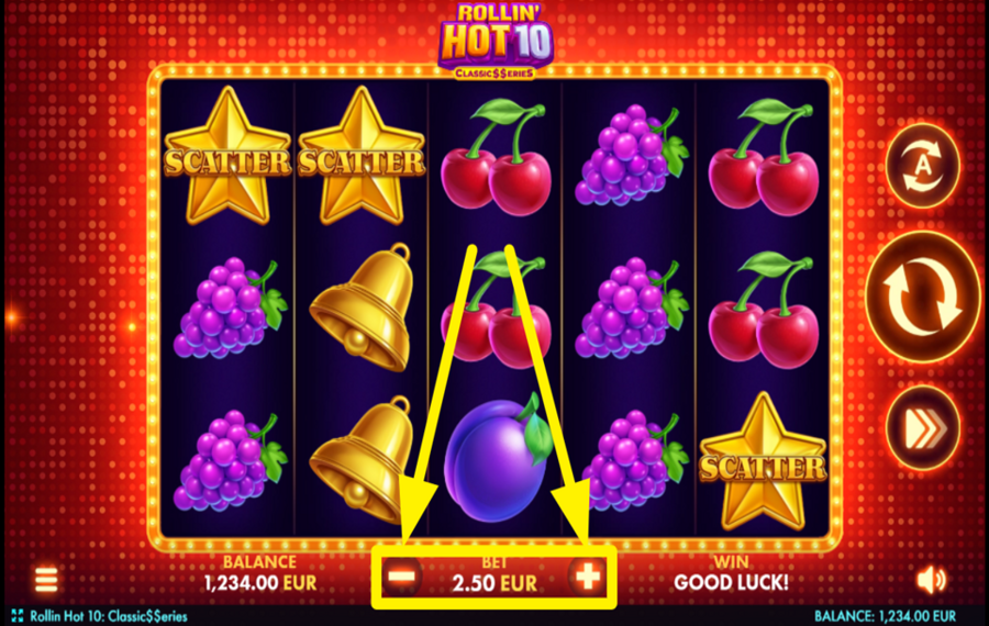 Rollin Hot 10 Classic Series SPECIFY YOUR WAGER.