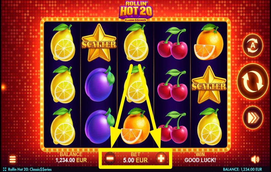 Rollin Hot 20 Classic Series SET YOUR WAGER.