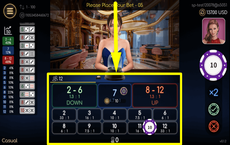 Rolling7 CHOISISSEZ DES COMBINAISONS GAGNANTES.