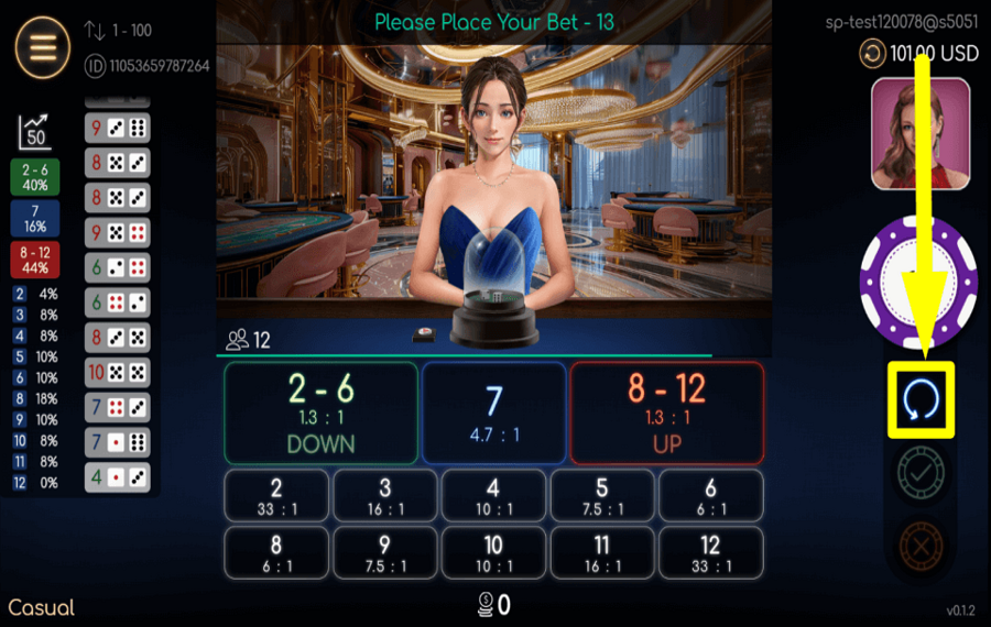 Rolling7 JOUER À NOUVEAU.