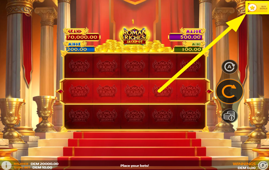 Roman Riches Jackpot ACQUISTO RIFIUTATO.