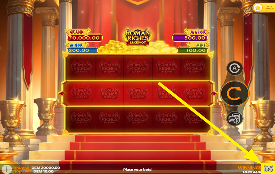 Roman Riches Jackpot AUMENTA LA VELOCITÀ.