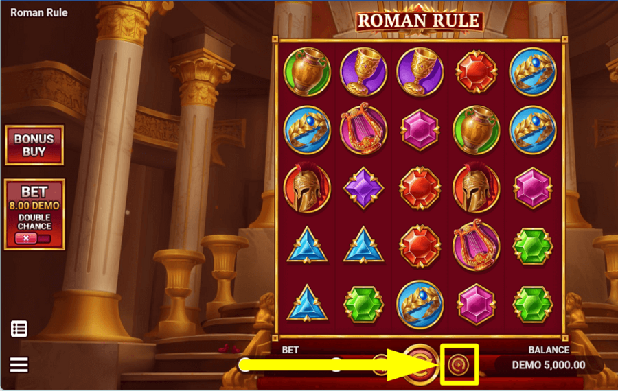 Roman Rule ACTIVATE AUTOMATIC SPINS.