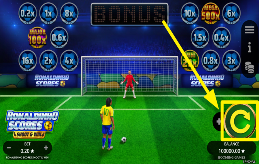 Ronaldinho Scores Shoot and Win TIREZ UN COUP VERS LE BUT !