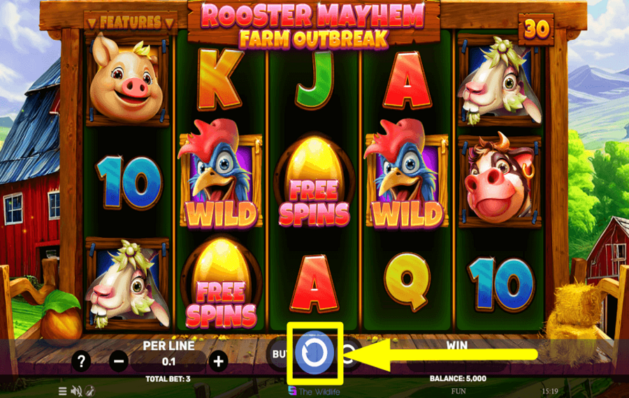 Rooster Mayhem Farm Outbreak Klicken Sie auf „Dream“, um zu gewinnen.