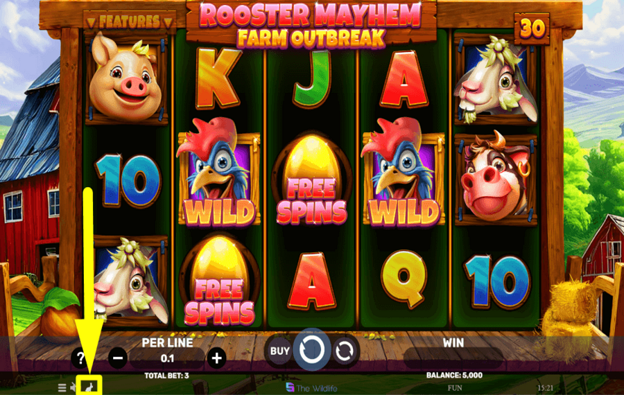 Rooster Mayhem Farm Outbreak REGELN SIE DIE SCHLEUDERNDREHZAHL.