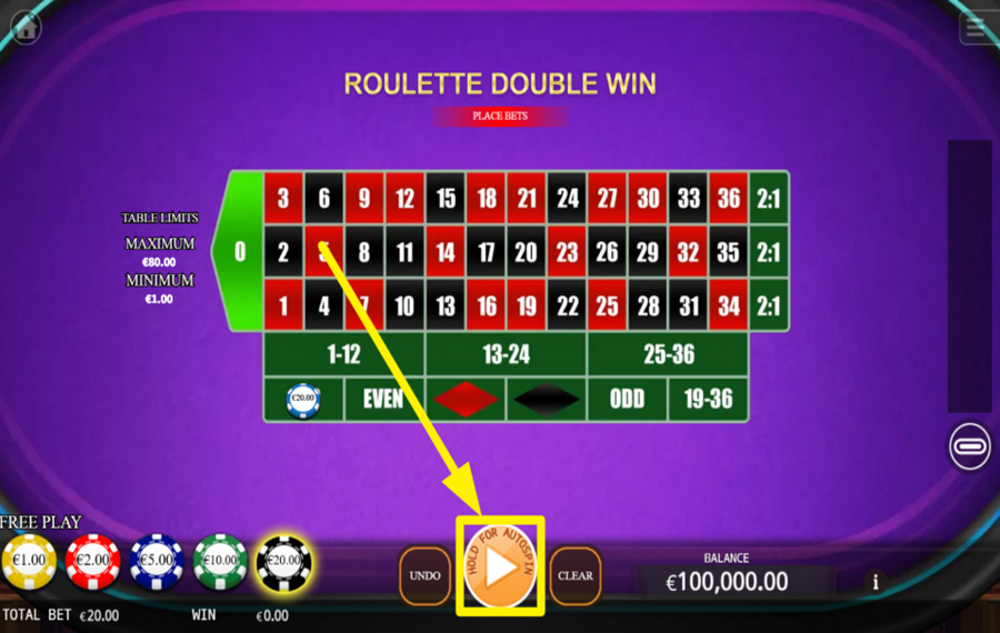 Roulette Double Win JOUER LE JEU.