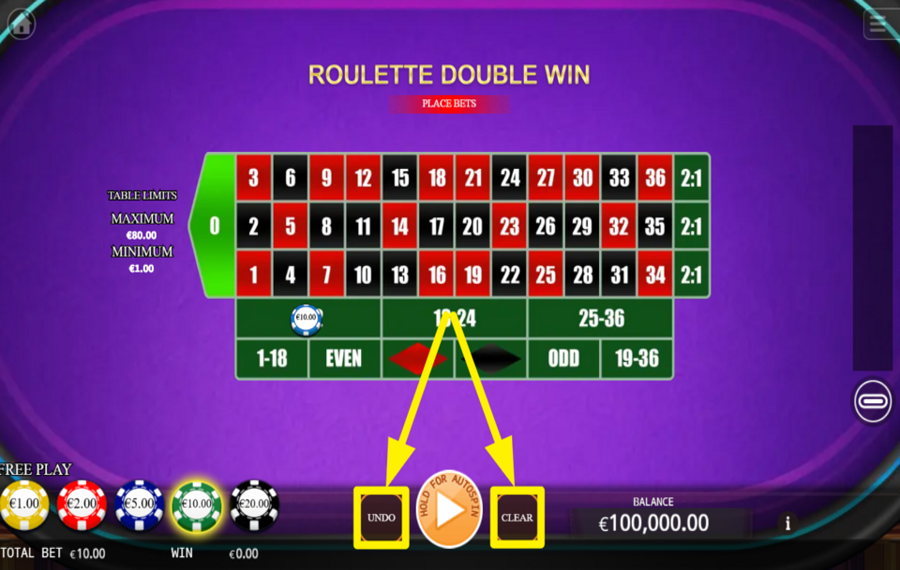Roulette Double Win ANNULER OU SUPPRIMER VOS PARIS SÉLECTIONNÉS.